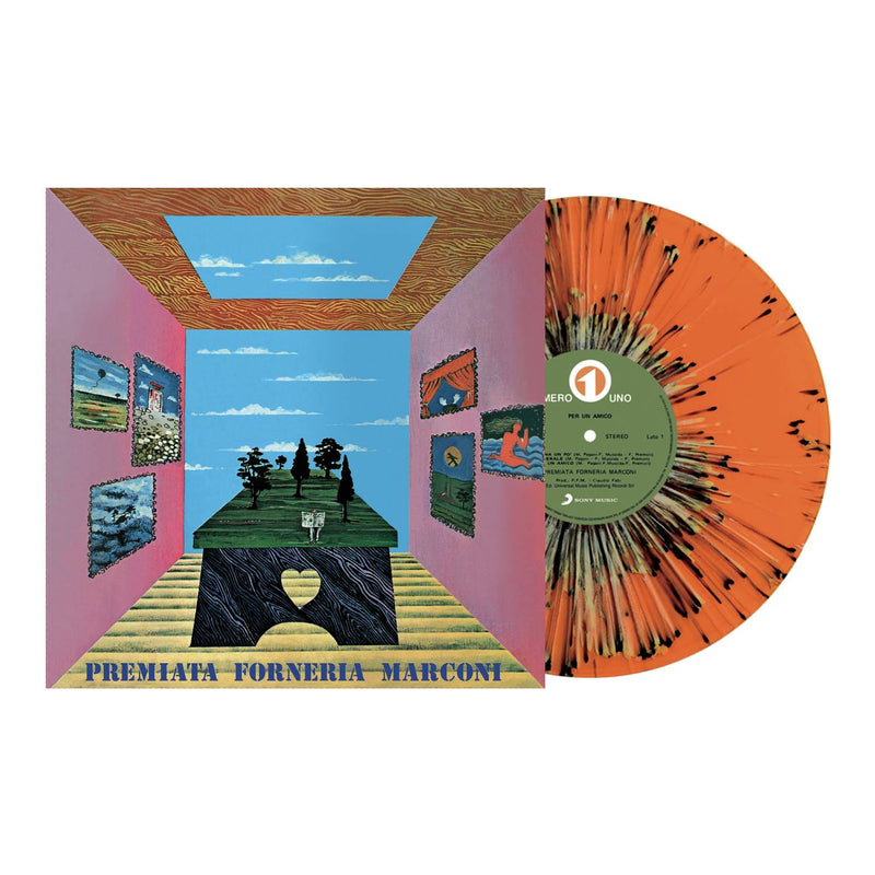 PREMIATA FORNERIA MARCONI - PER UN AMICO - SPLATTER ORANGE VINYL NUMBERED LTD.ED. - LP