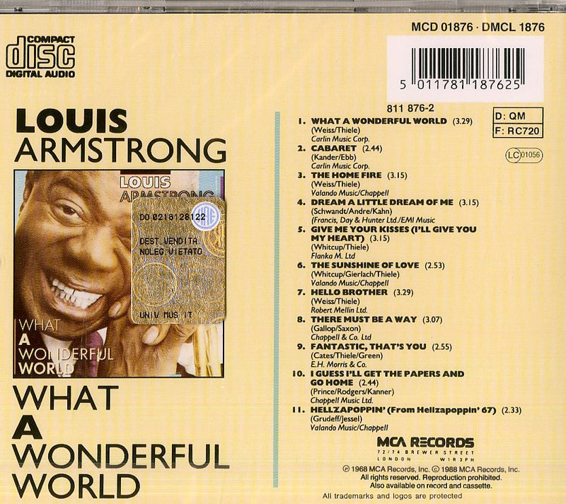 Louis Armstrong - What A Wonderful World - CD