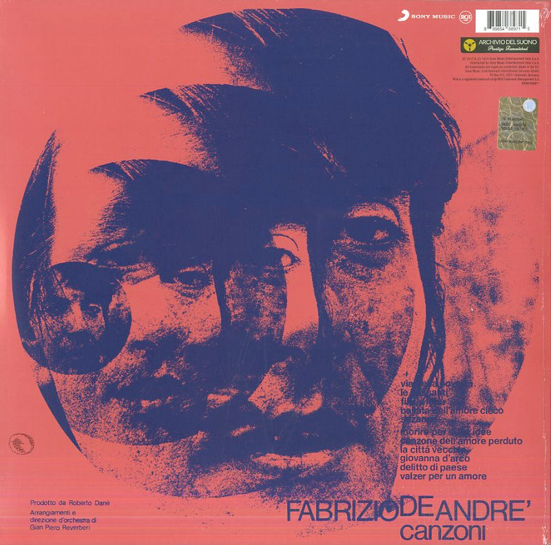 Fabrizio De Andre' - Canzoni (180 Gr. Sleeve + Printed Inner Sleeve Remastered 4Bit/192Khz) - LP