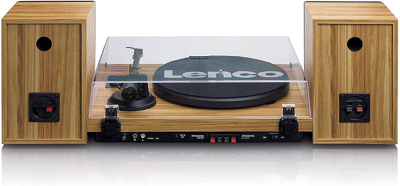 GIRADISCHI LENCO (LS-500 WOOD) CON 2 DIFFUSORI SEPARATI BLUETOOTH 2X30 WATTT)