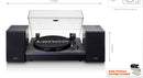 GIRADISCHI LENCO (LS-301 BLACK) CON DIFFUSORI ACUSTICI,BLUETOOTH TRAZ. CINGHIA