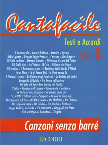 CANTAFACILE VOLUME 3- TESTI E ACCORDI